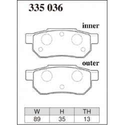 PLaquettes avant DIxcel Civic 92 95